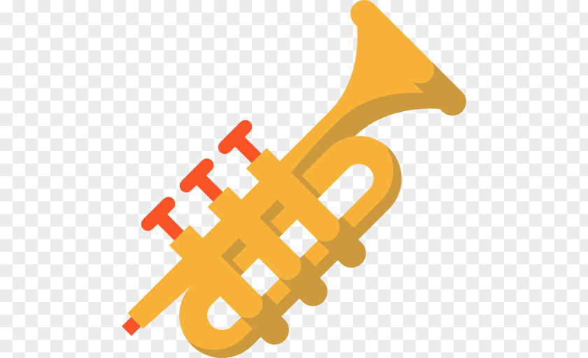 Yellow Saxophone Trumpet Musical Instrument Wind Icon PNG