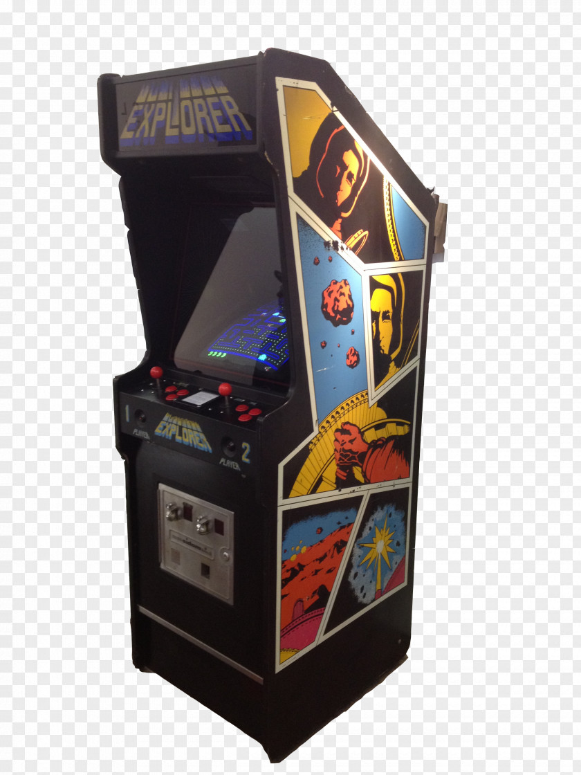 Arcade Cabinet Pac-Man Space Invaders Game Video PNG
