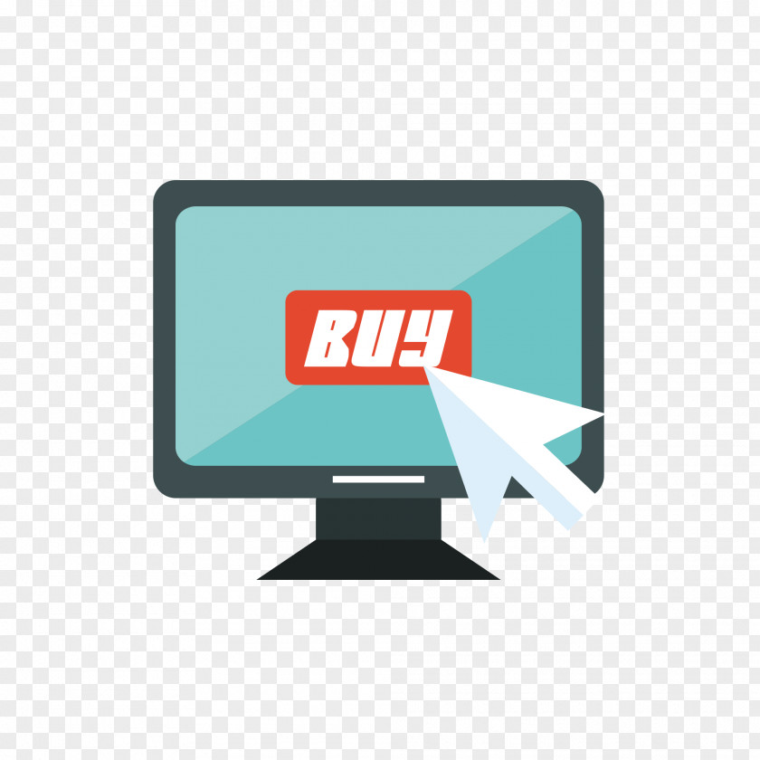 Flat Computer E-commerce Point Of Sale Icon PNG