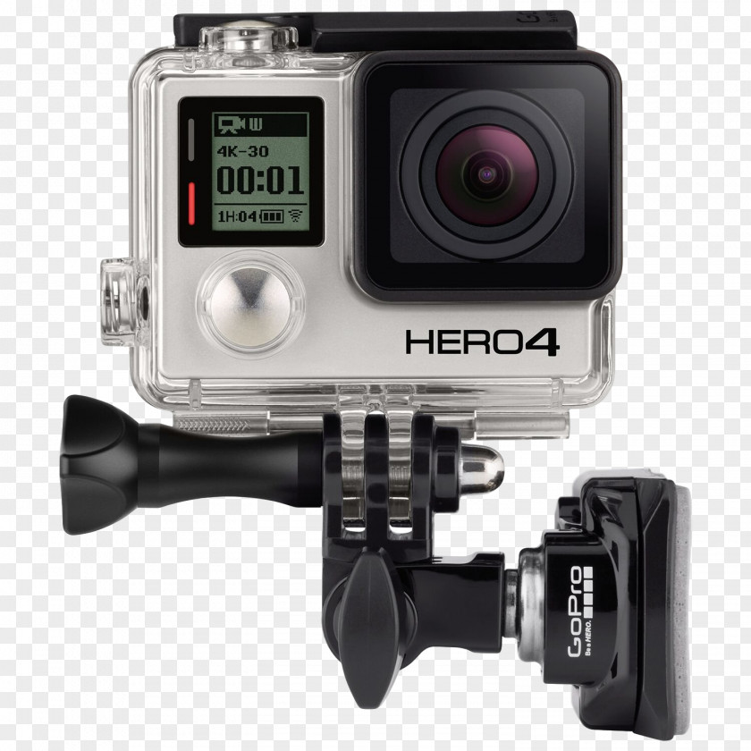 GoPro HERO4 Black Edition Helmet Front + Side Mount Camera Camcorder PNG