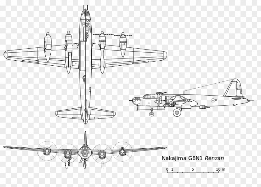 Heavy Bomber Nakajima G8N Airplane Mitsubishi A6M Zero G5N Aircraft PNG