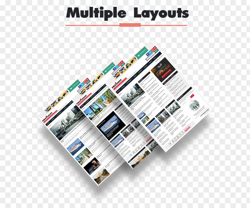 Clean Layout Blogger Responsive Web Design Template PNG