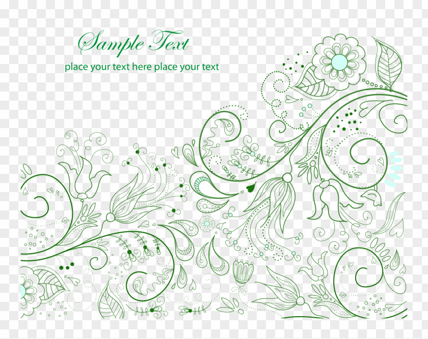 Green Pattern Vector PNG
