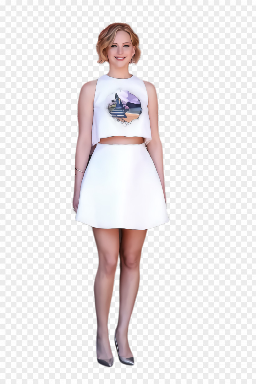 Tshirt Day Dress White PNG