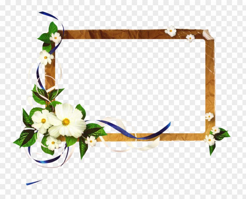 Cut Flowers Wildflower Background Design Frame PNG