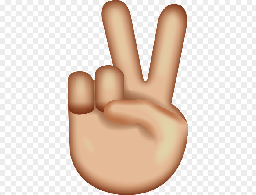Emoji V Sign Peace Symbols Sticker PNG