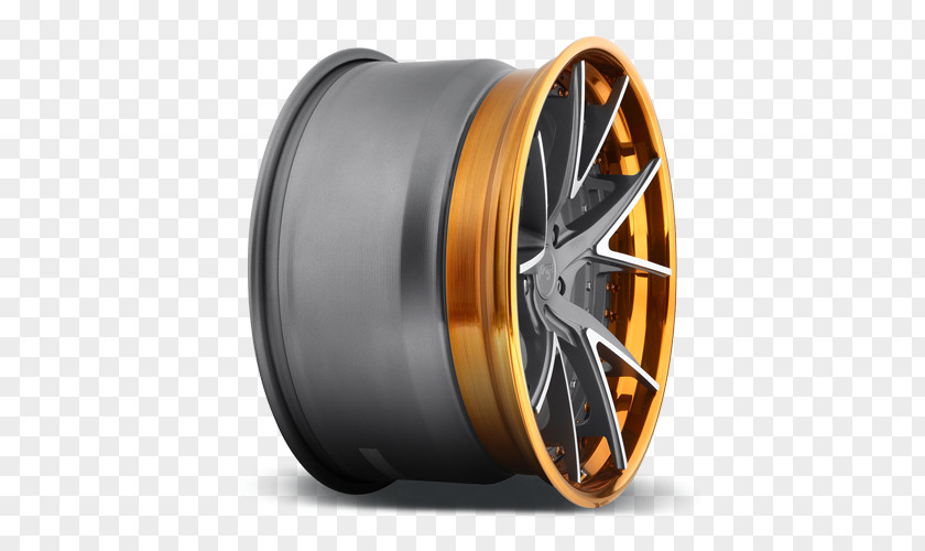 Metallic Copper Alloy Wheel Rim Tire Spoke PNG