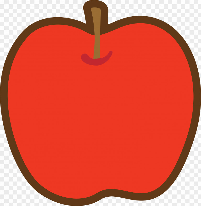 Red Fruit Apple Heart PNG