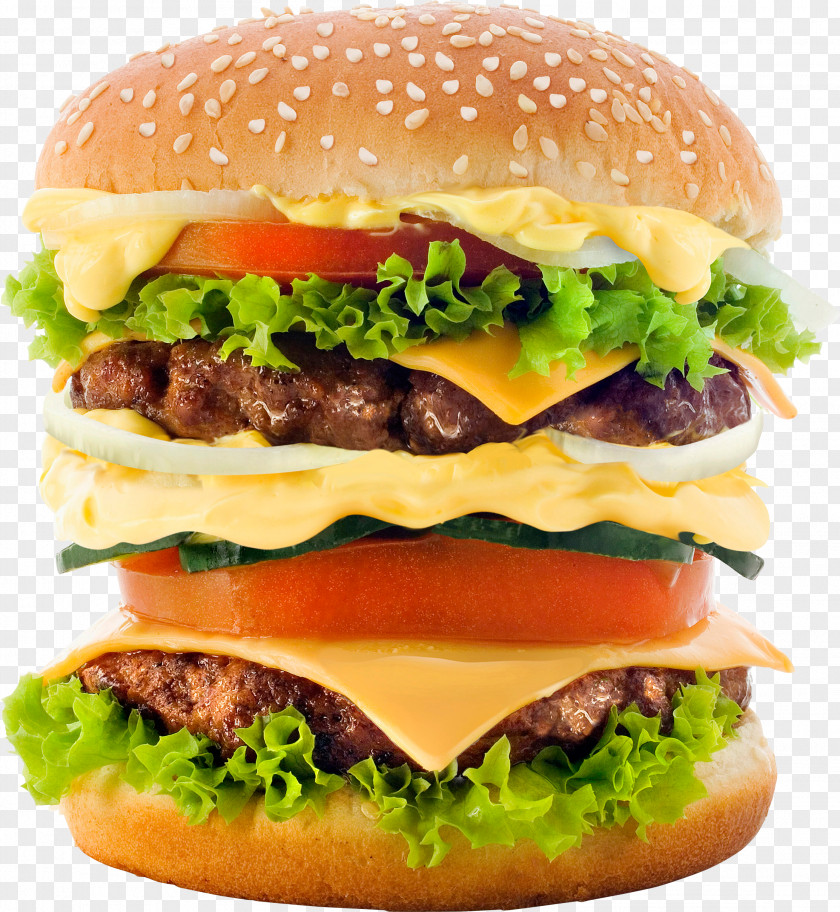 Bacon Hamburger Cheeseburger McDonald's Big Mac French Fries Fast Food PNG
