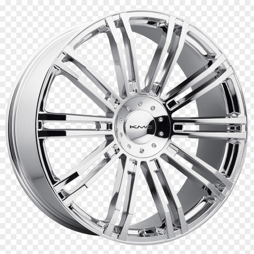 Chromium Plated Alloy Wheel Car Spoke Rim Tire PNG