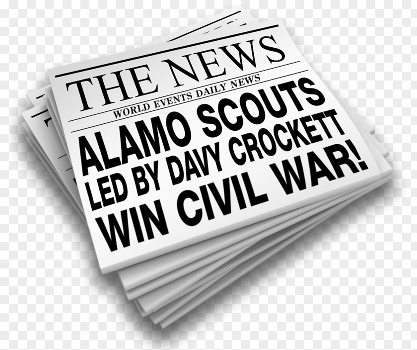 Alamo Insignia Newspaper Extra Breaking News Logo PNG