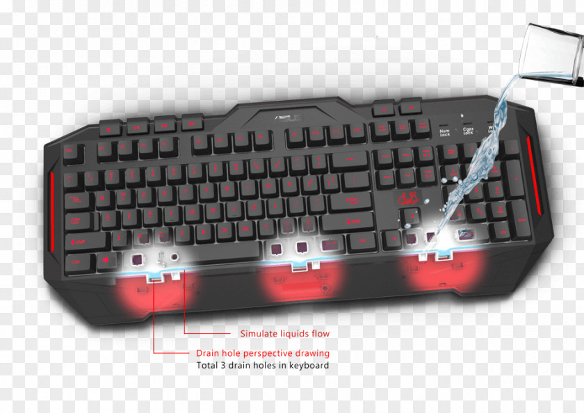 Computer Mouse Keyboard ASUS Cerberus Gaming Keypad MKII Black PNG