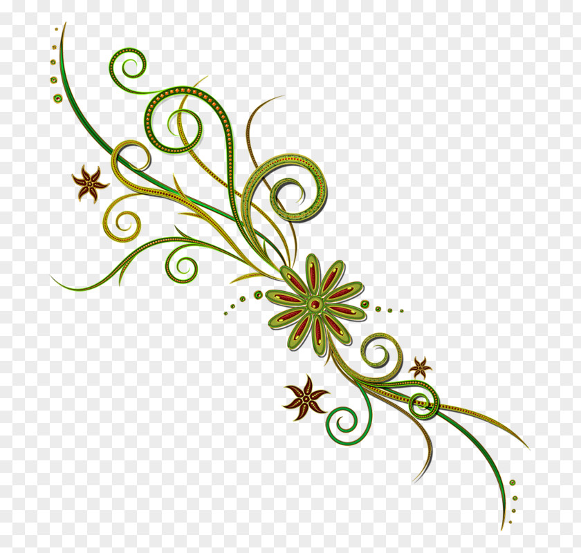 Ornimantal Floral Ornament Clip Art PNG