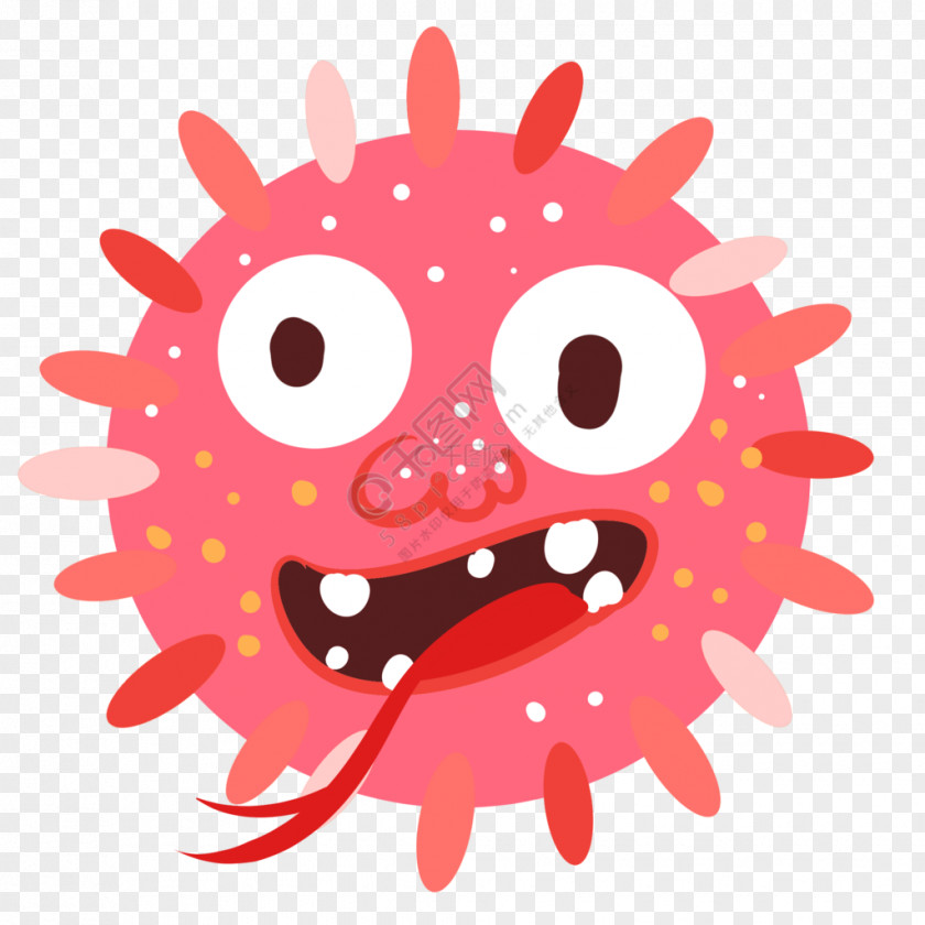 Smile Mouth Bacteria Cartoon PNG