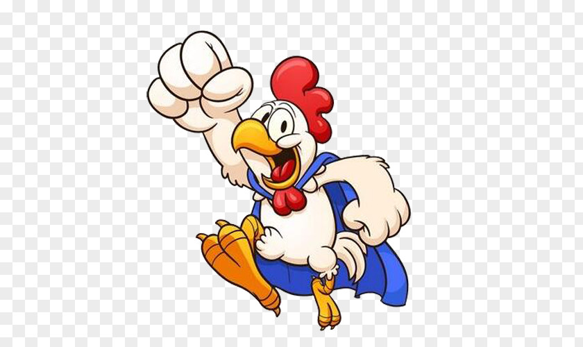 Cartoon Big Cock Chicken Rooster Illustration PNG
