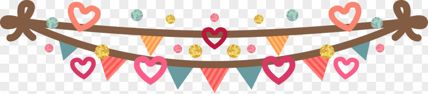 Cartoon Romantic Pull Flag Download Romance Clip Art PNG