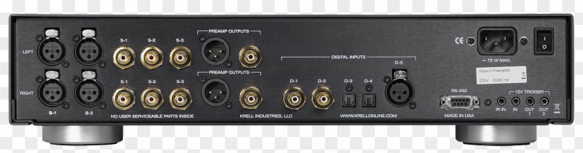 Krell Industries Electronics Audio Power Amplifier AV Receiver PNG