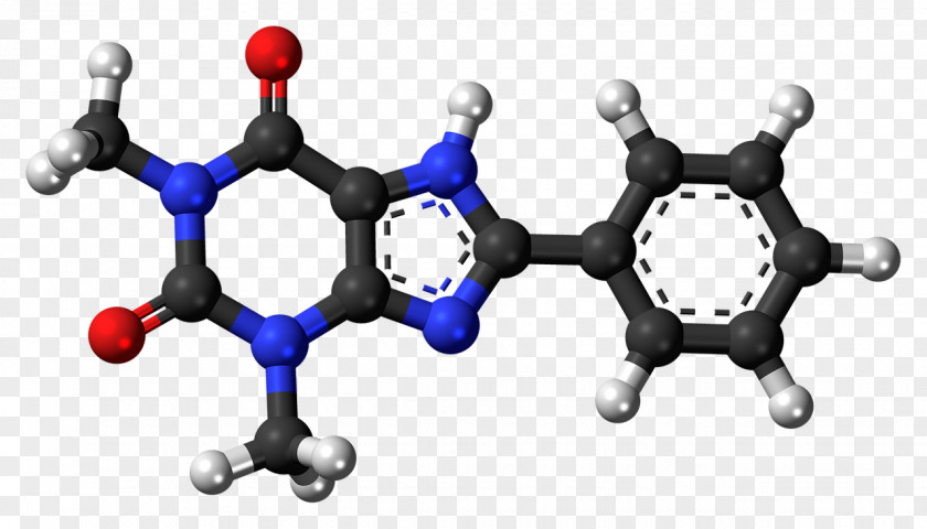 Molecule Theophylline Caffeine Pharmaceutical Drug Asthma Three-dimensional Space PNG