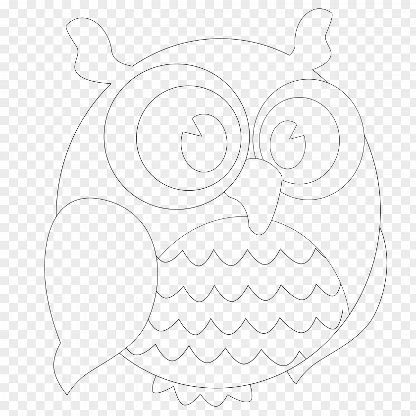 Watercolor Owl Template Beak Pattern PNG