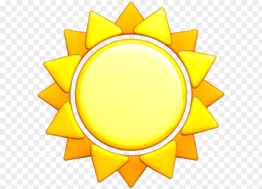 Yellow Sunlight Flower Circle Symbol Clip Art PNG