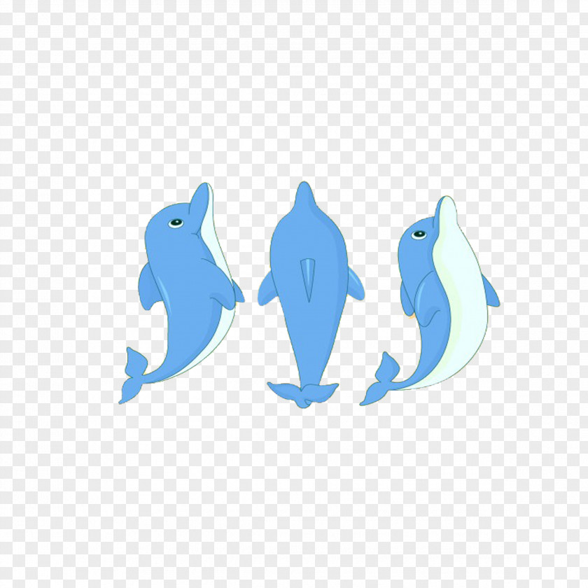 Cute Little Dolphin Jump Common Bottlenose Cartoon Clip Art PNG