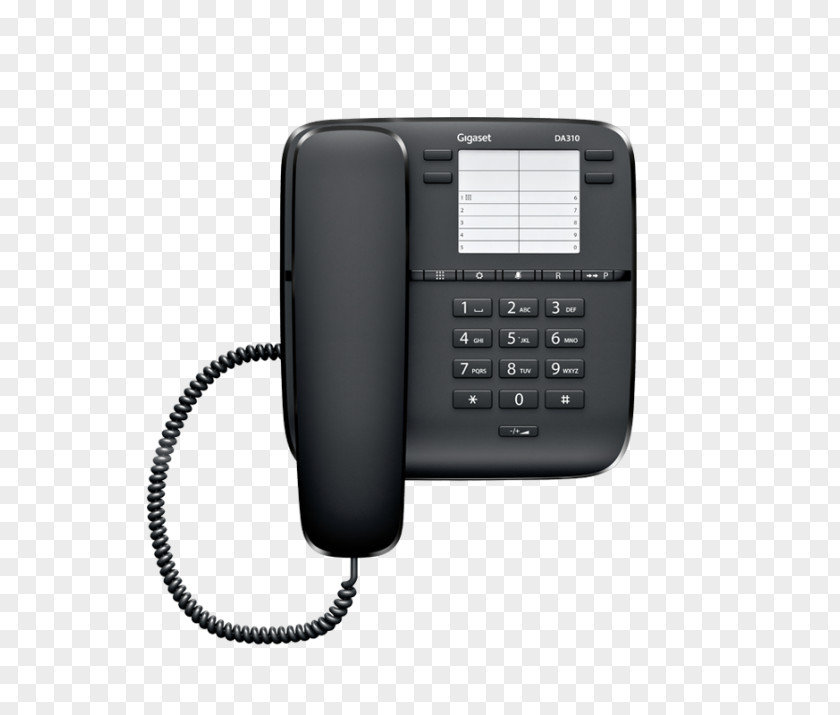 Gigaset DA310 Home & Business Phones Communications Phone Da410 Black Telephone PNG