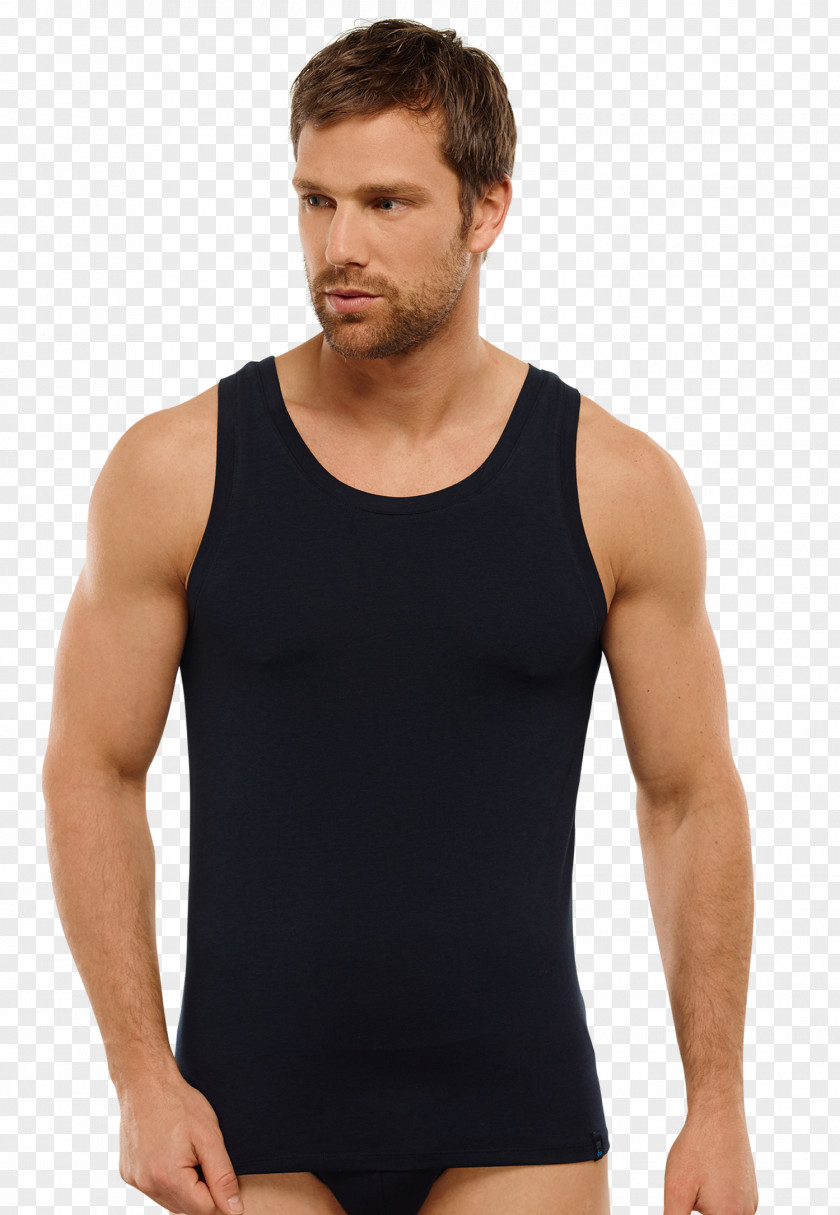 Men's Wear T-shirt Sleeveless Shirt Feinripp Doppelripp PNG
