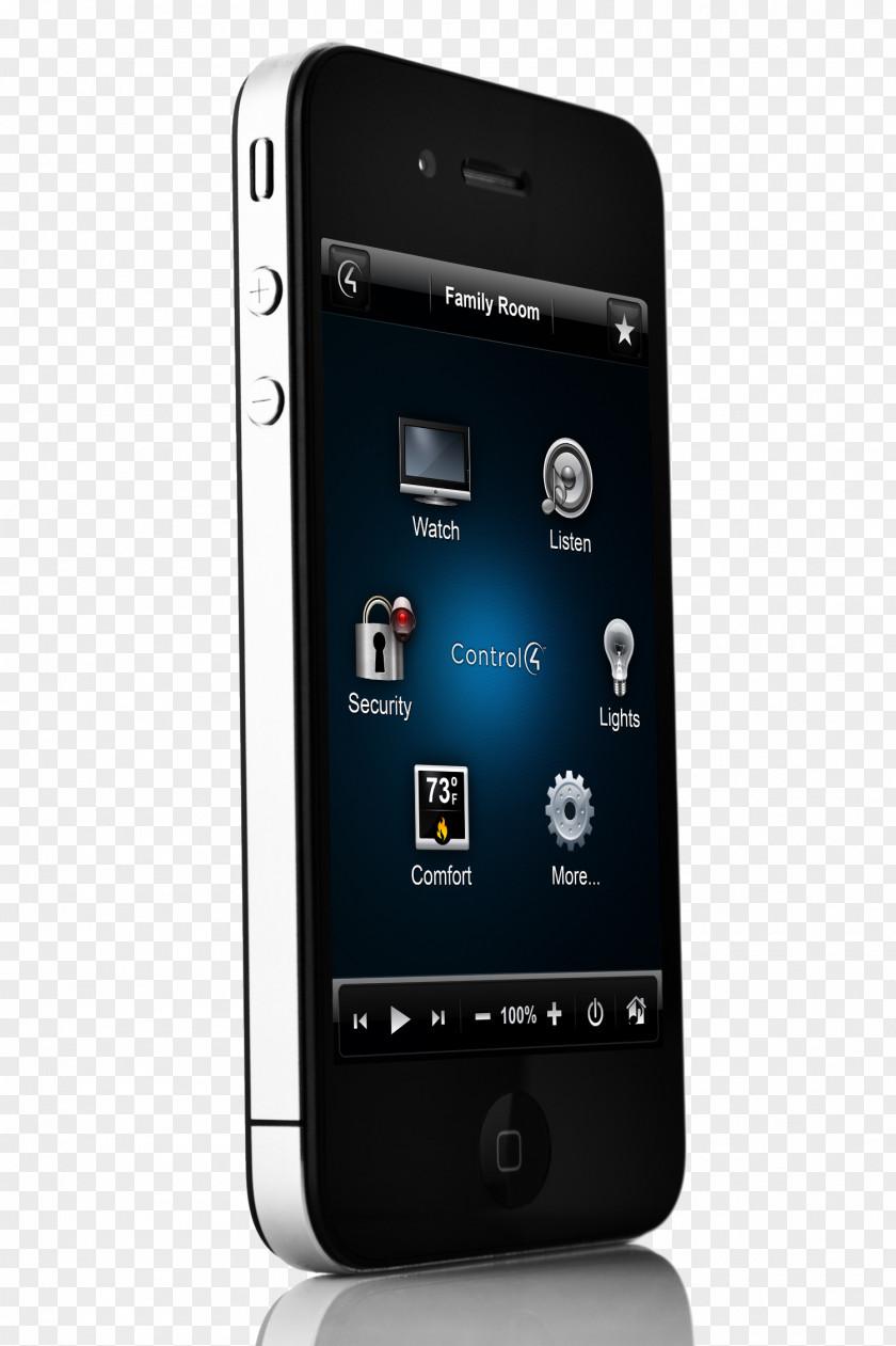 Smart Phone IPhone 4 Design Home Automation Kits Control4 PNG