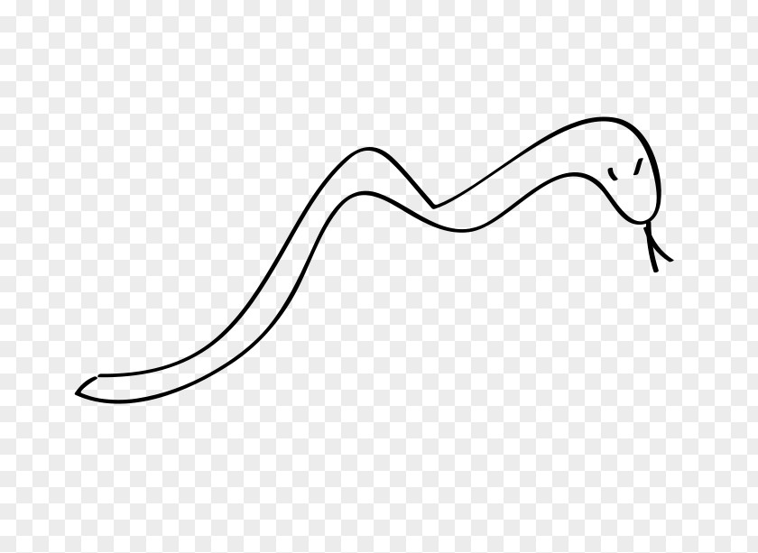Snake Black And White Line Art Clip PNG