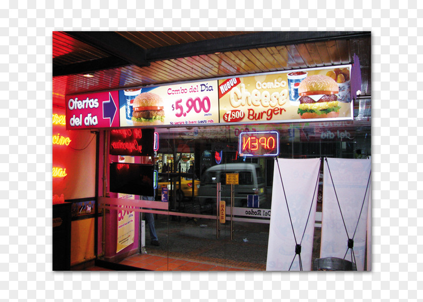 Backlight Fast Food Restaurant Display Device Advertising PNG