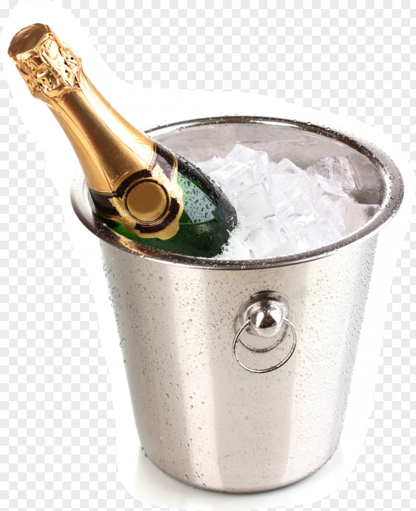 Champagne Wine Bottle Bucket Alcoholic Drink PNG