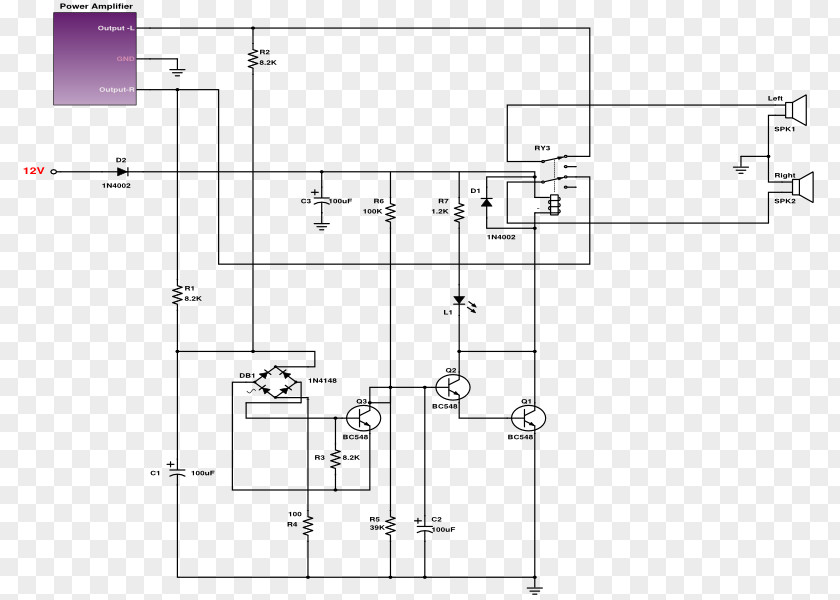 Circuit Diagram Electronic Schematic Loudspeaker Wiring PNG