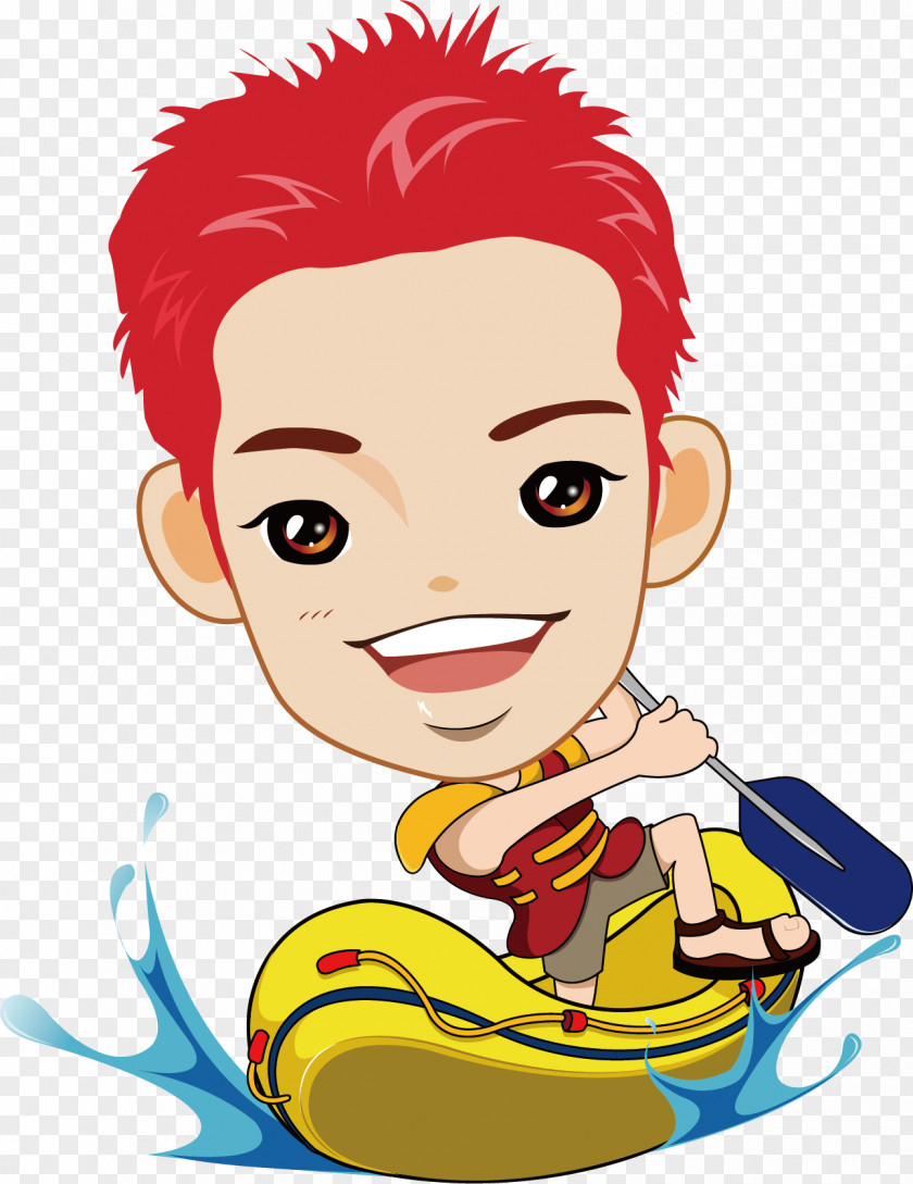 Surfing Boy Cartoon Animation Illustration PNG