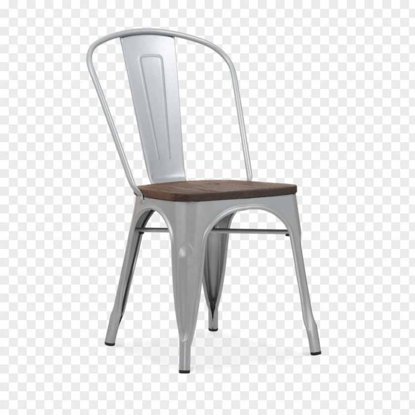 Silver Chair Side Wood Bar Stool Metal PNG