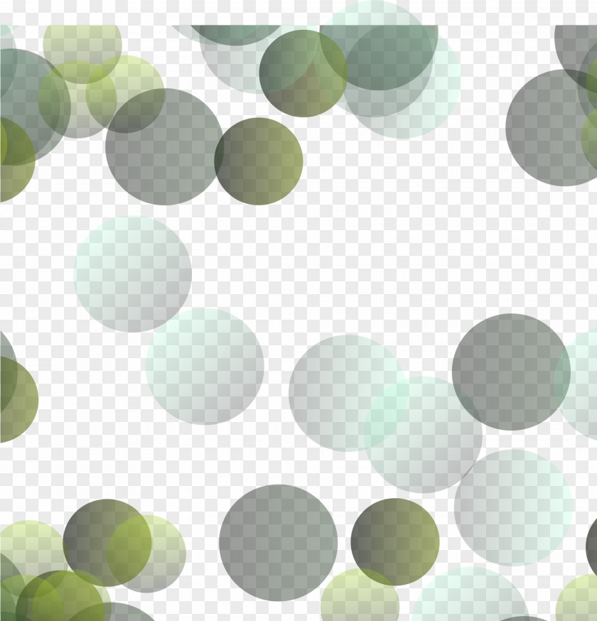 Green Circle Frame Pattern PNG