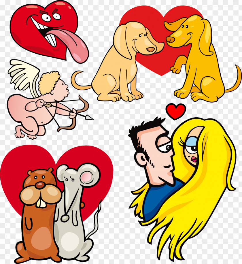 Happy Valentines Day Valentine's Cartoon Clip Art PNG