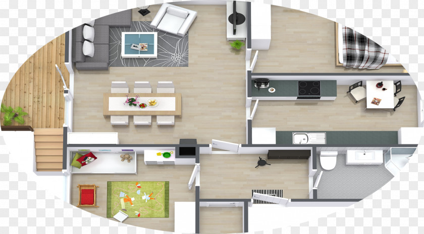 Home 3D Floor Plan House PNG