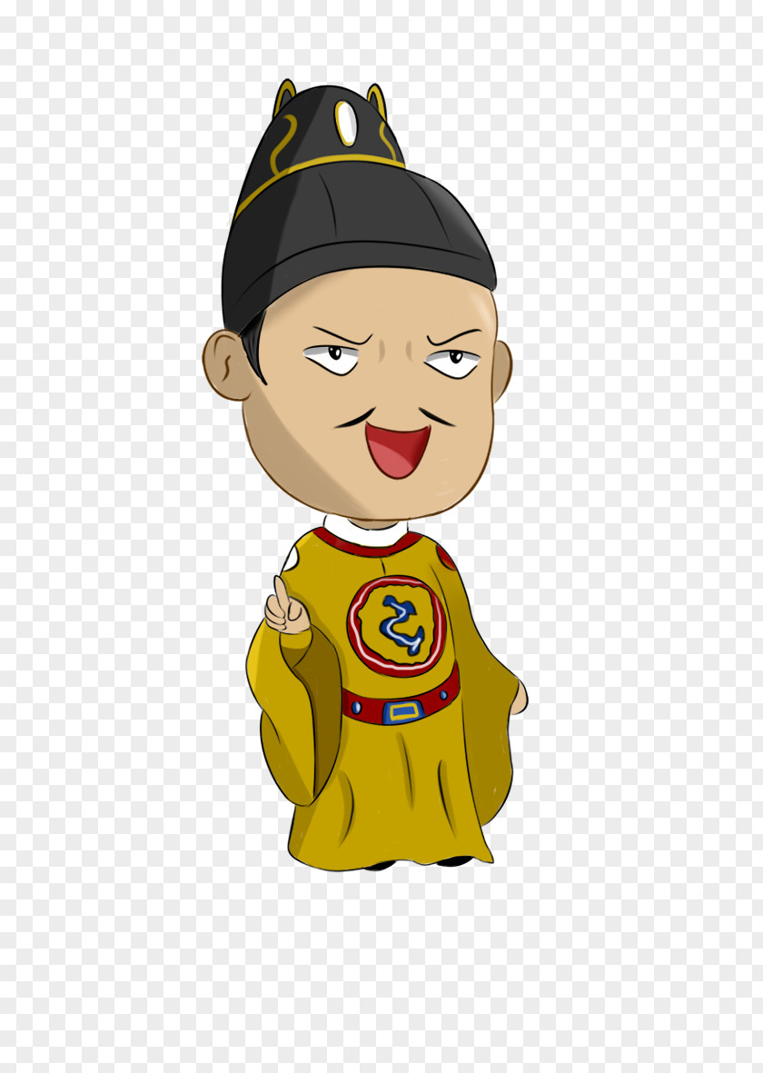 Hand-painted Cartoon Emperor Dodge The Material Illustration PNG