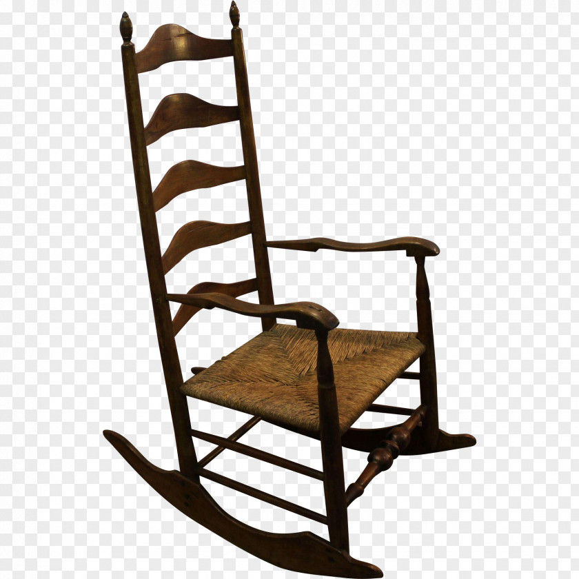 Chair 1800s Rocking Chairs Ladderback Furniture PNG