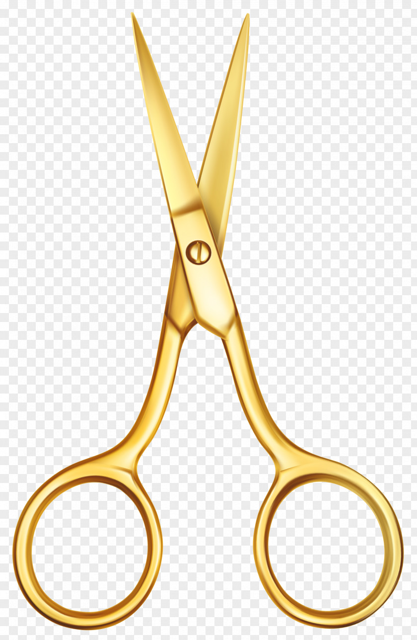 Gold Scissors Clip Art Image PNG