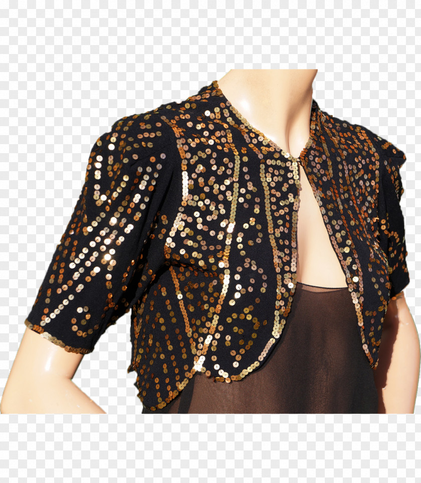 Sequin Sleeve Shrug Jacket Fashion PNG