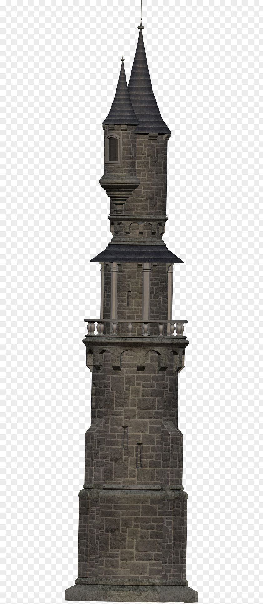 Towers House Villa Steeple Facade Medieval Architecture PNG