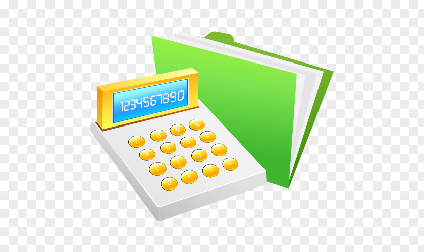 Vector Calculator Folder Money ICO Finance Icon PNG