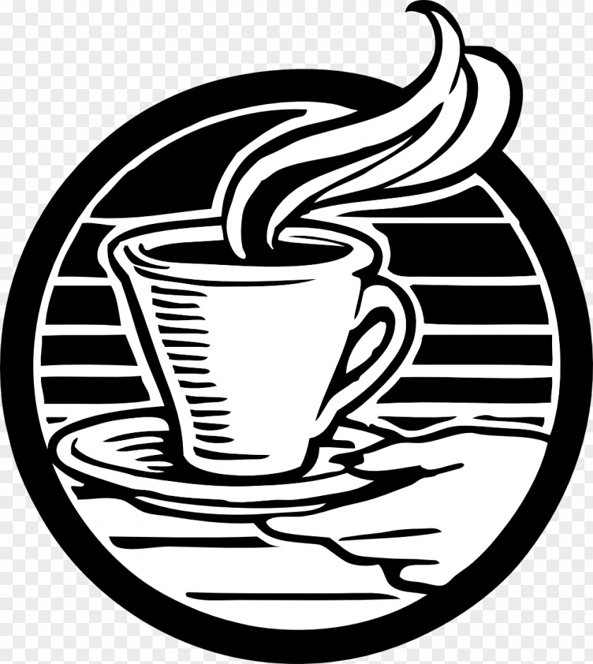 Black And White Line Art Coffee Latte Tea Cappuccino PNG