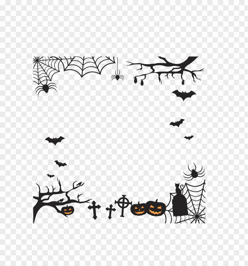 Halloween Dead Spider Template PNG