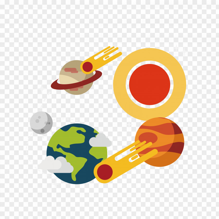 Outdoor Planet Illustration Euclidean Vector Comet PNG