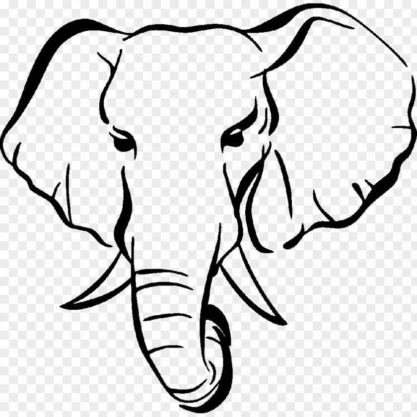 Elephant Drawing Silhouette Henna Clip Art PNG