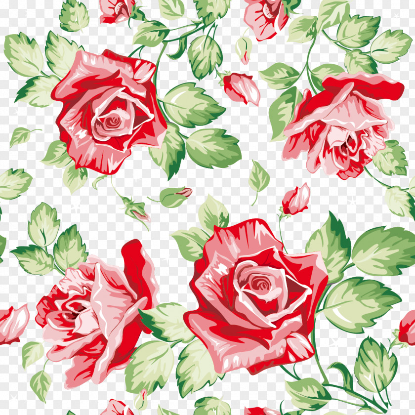 Vector Rose Flower Floral Design Pattern PNG