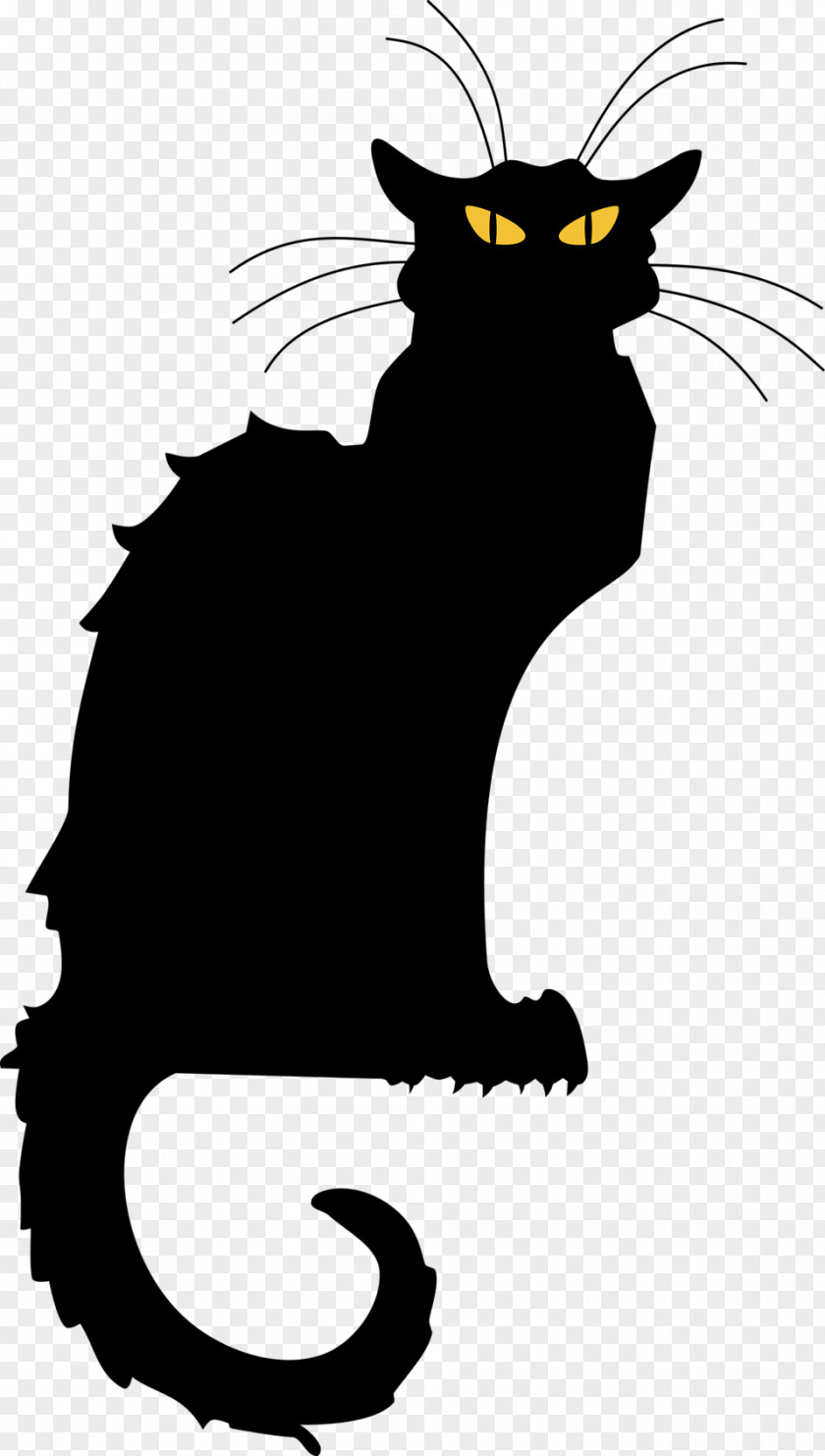 Black Cat Silhouette Le Chat Noir Tournxe9e Du Clip Art PNG