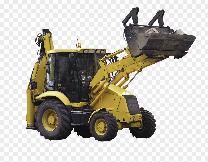 A Yellow Excavator Machine Wheel Download PNG